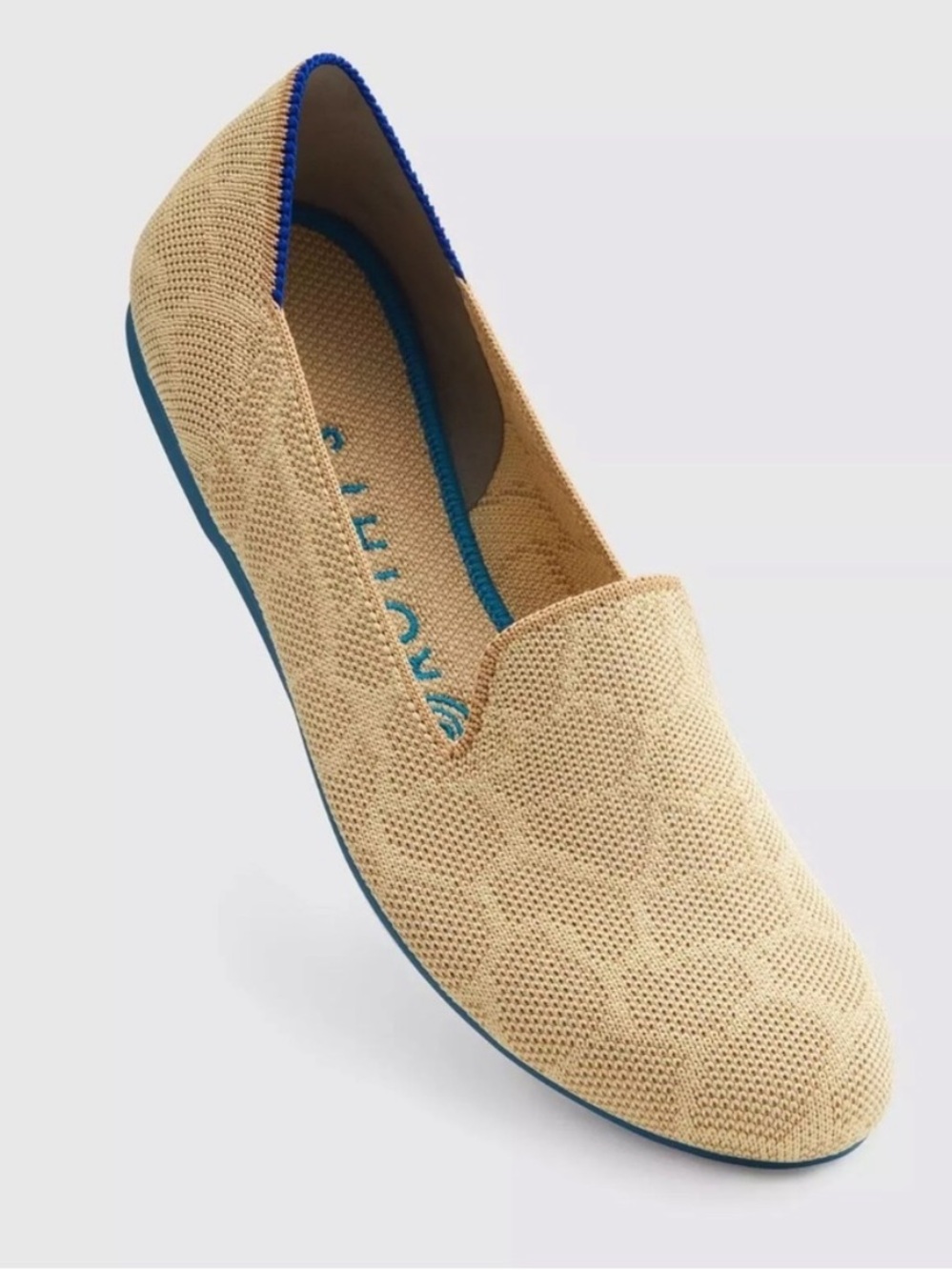 Rothy’s Flat Slip on Loafer Shoes in Safari Gold Giraffe Print